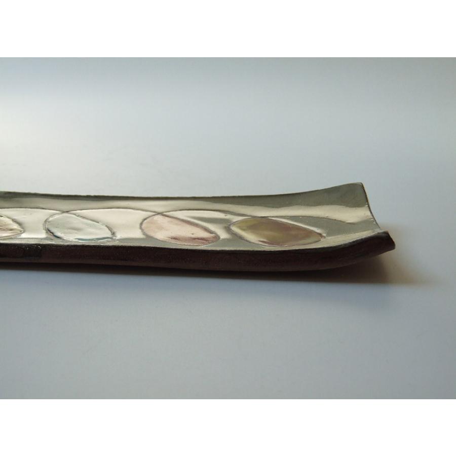 やちむん 民藝 読谷山焼 山田真萬長方板皿 赤絵1 : おまめ - 通販