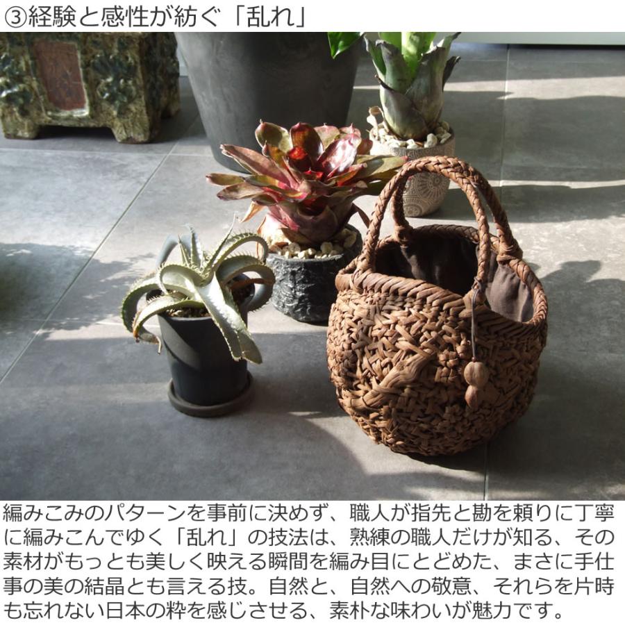 純国産 伊藤加代子作 山葡萄かごバッグ 細乱れ編み 花結び編み 純国産 伊藤加代子作 山葡萄かごバッグ 細乱れ編み 花結び編み
