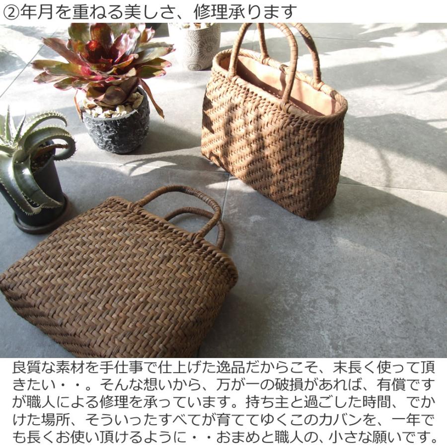 純国産 信州長野県 山葡萄かごバッグ 網代編み 定番型 上 柿渋染 純国産 信州長野県 山葡萄かごバッグ 網代編み 定番型 上 柿渋染