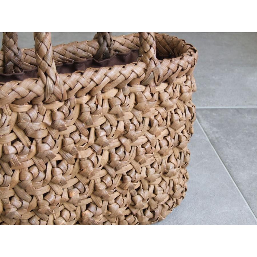 純国産 山形県 山葡萄かごバッグ 六つ目六角花模様編み
