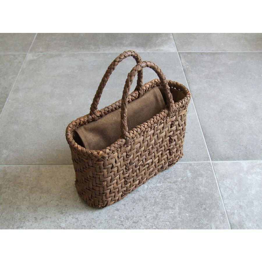 純国産 福島奥会津編み組細工 山葡萄かごバッグ 網代編み 三つ