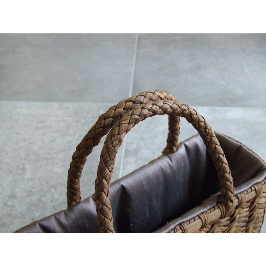 純国産 山葡萄かごバッグ 三本四つ目変わり縦網代編み