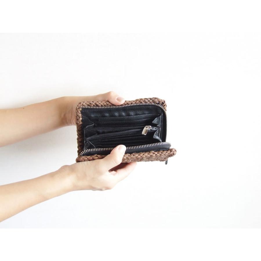 純国産 山葡萄蔓細工 山葡萄の財布 特上六角花模様編み ショートタイプ