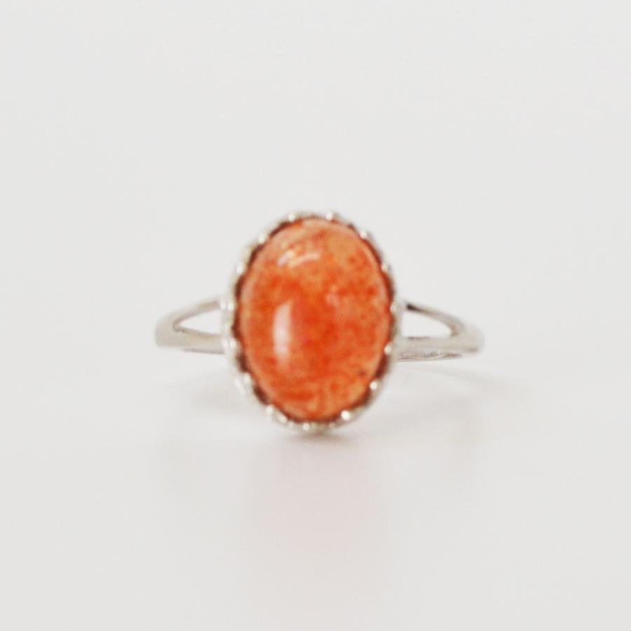 OMAMORI-DO サンストーン リング 指輪 SILVER925 フリーサイズ