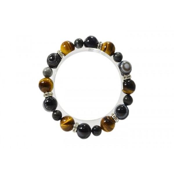 パワーストーン バングル 天然石 メンズブレスレット ウルフアイ 天眼