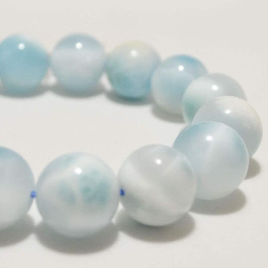 ラリマー ビーズブレスレット 約18cm ラリマー ビーズブレスレット 約