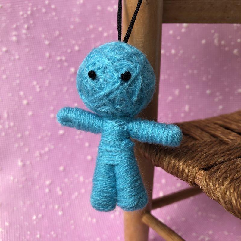 病気回復・健康運アップのお守り） スカイブルーB ハッピードール