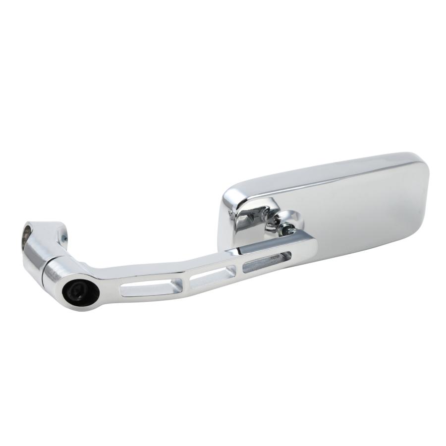 スクエア型 バイク カスタム サイドミラー クロムメッキ【アルミ 汎用 クロームメッキ 原付 オートバイ スクエア スクーター】銀◆ |  | 01