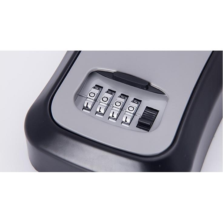 キーボックス セキュリティキーボックス 鍵共有 屋外 鍵収納ボックス ダイヤル式 防水 暗証番号 盗難防止 侵入対策 南京錠 防犯 ブラック◆ |  | 02