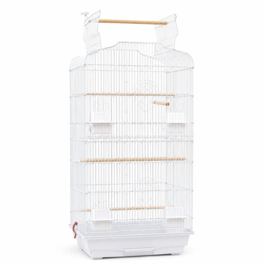 天井オープン 鳥かご バードケージ 鳥小屋 セキセイインコ白 天井オープン 鳥かご バードケージ 白 小鳥用 セキセイインコ オウム