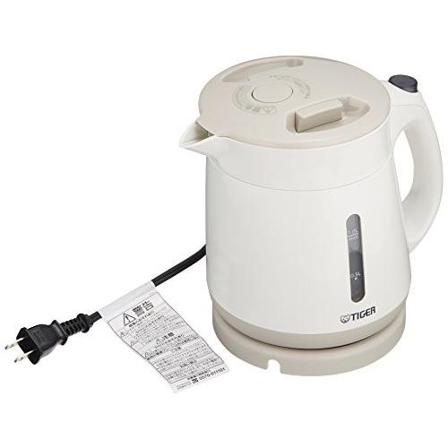 タイガー 電気ケトル 1L 蒸気レス 転倒防止機能 ベージュ わく子 PCI-G100-