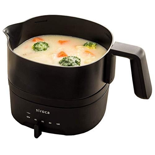 シロカ おりょうりケトル ちょいなべ SK-M151 ブラック Amazon | シロカ おりょうりケトル ちょいなべ [丸洗い可/温度調整機能