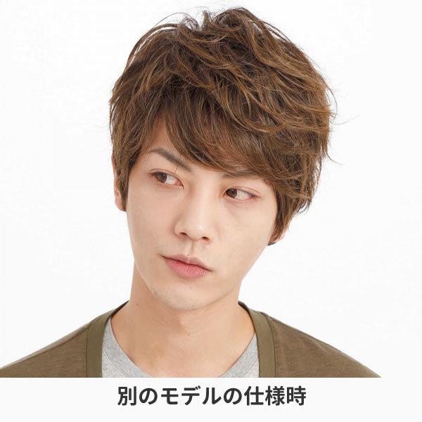ウィッグ メンズ ブラウン 耐熱 ウイッグ 自然 パーマ ショートエアリーマッシュ キャメルブラウン おしゃれ かっこいい 男性 かつら 医療用 フルウィッグ ウィッグ エクステンション