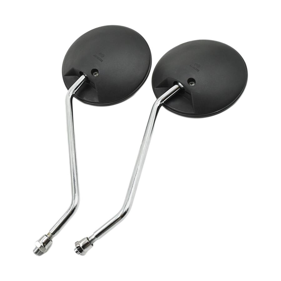 バイク ミラー 8mm 丸 左右 セット 正ネジ 丸型 サイド 汎用 ホンダ