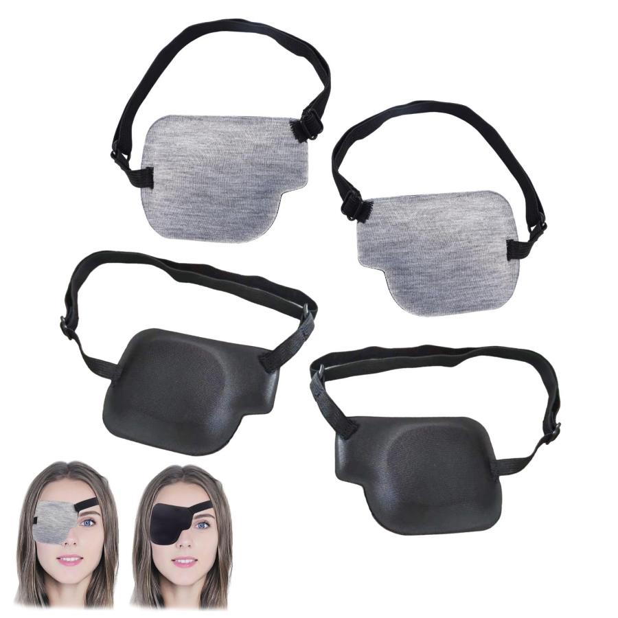 眼帯 おしゃれ アイパッチ 大人用 黒 グレー 3D 片目眼帯 右目 左目