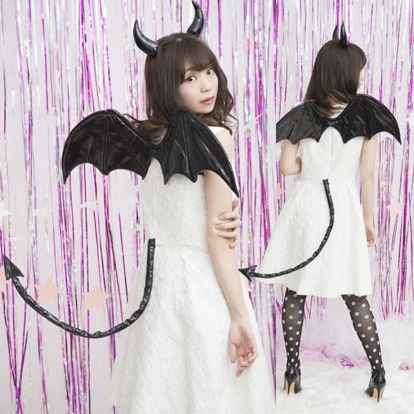 ハロウィン デビル コスプレ 悪魔 小悪魔 衣装 女子 デビルパーツセット ブラック デビル 黒 カチューシャ 羽 セット 男の子 女の子 レディース メンズ 7054 お祭りコム Tシャツ 無地 プリント 通販 Yahoo ショッピング