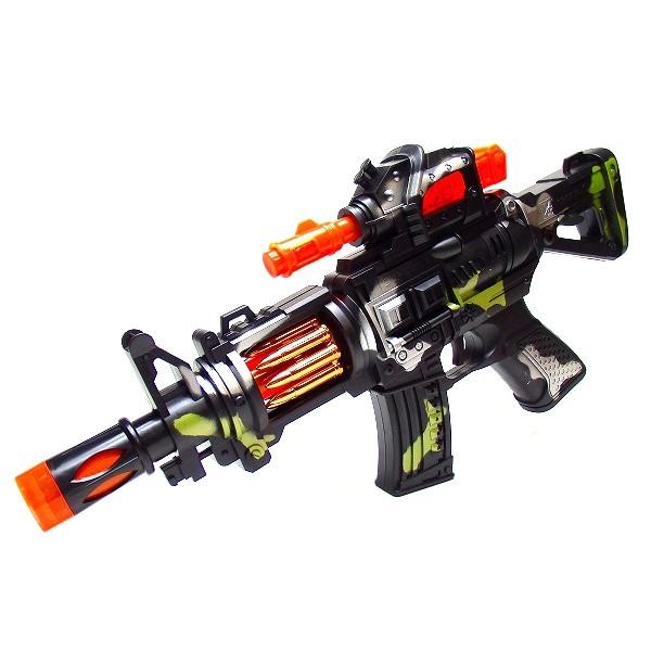 光るおもちゃ ブラックミリタリーガン 12個セット 光るおもちゃ