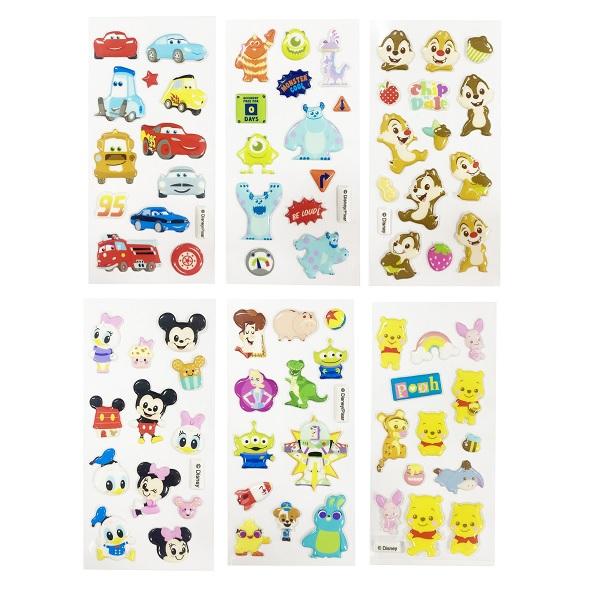大量！縁日景品　大量シール　スクイーズ　サンリオ　ディズニー等　祭り景品大量 ディズニーぷっくりミニシール 60個セット 景品 縁日 お祭り シール