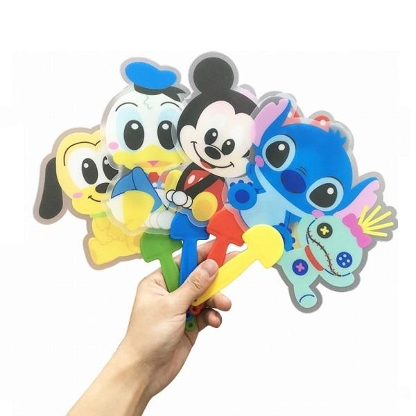 ディズニーダイカットうちわ4 個セット うちわ 景品 ディズニー 子供会 自治会 縁日 お祭り 夏祭り