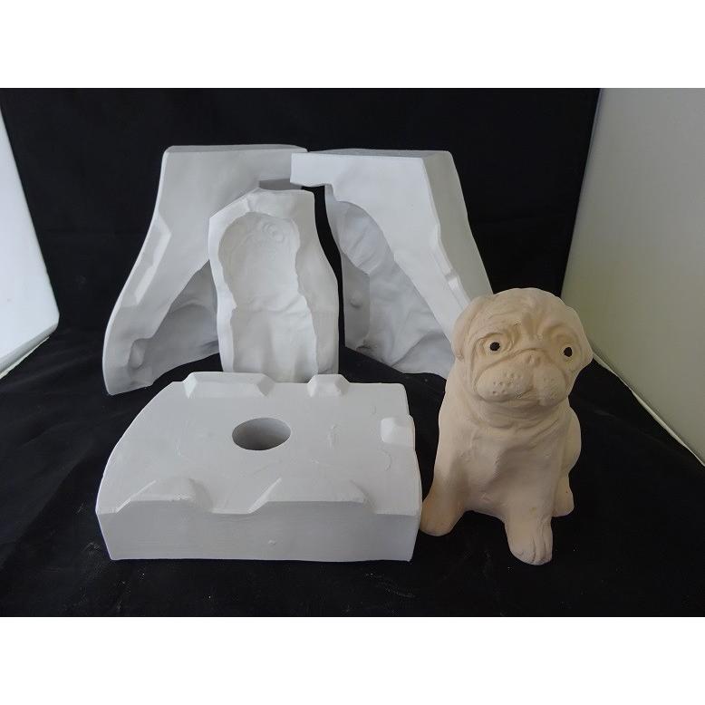 陶芸用 石膏型 犬 パグ 鋳込み用 動物 : オーエムシーストア - 通販