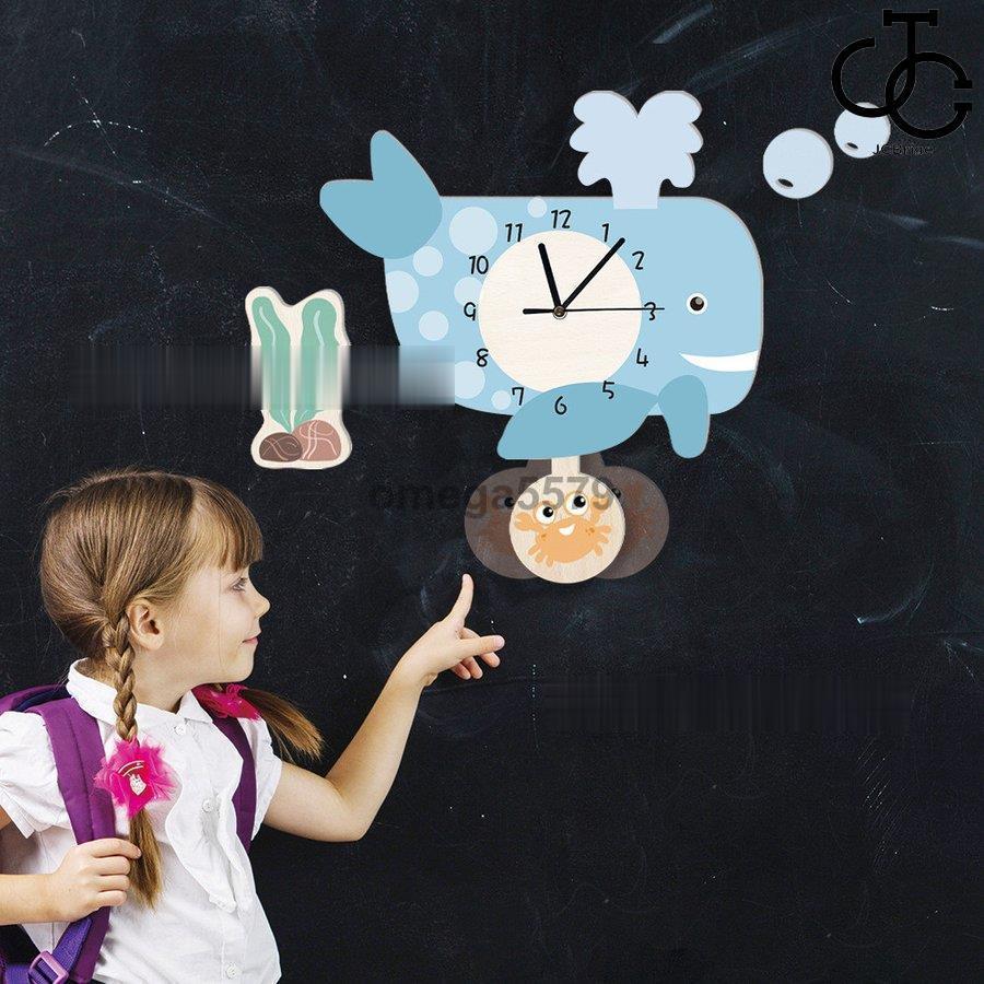 壁掛け時計 振り子時計 クジラ型 おしゃれ 文字盤 子供部屋 時計 北欧 ウォールクロック 装飾 女の子 Boy 男の子 K6hlmpelzw 掛け時計 壁掛け時計 Editorialdismes Com