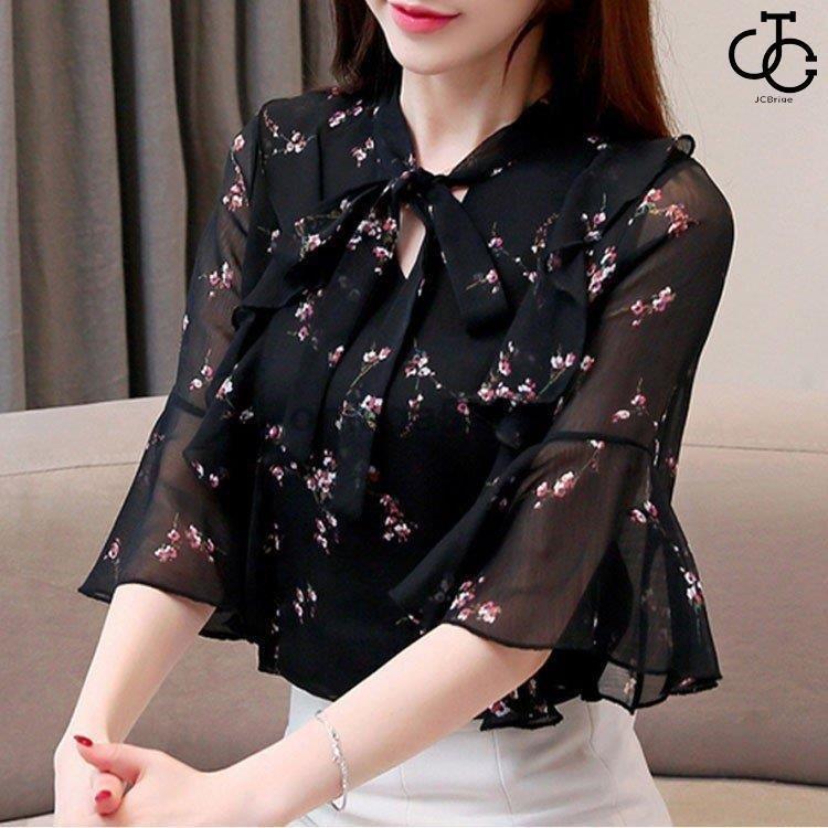 ブラウス レディース 春夏 半袖ブラウス 花柄トップス シフォン ブラウス レディース 春夏 半袖ブラウス 花柄トップス シフォン