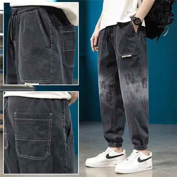 サルエルパンツ メンズ デニム ジーンズ ジーパン 色むら テーパードパンツ デニムパンツ 体型カバー ゆったり カコイイ お兄系 春夏 お求めやすく価格改定