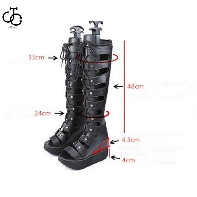 2colorサンダルサマーブーツ シークレット靴 レースアップ ロングブーツレディース 通気性 大人 上品クシー 美脚 着痩せ効果 夏作 215 250cm 沸騰ブラドン