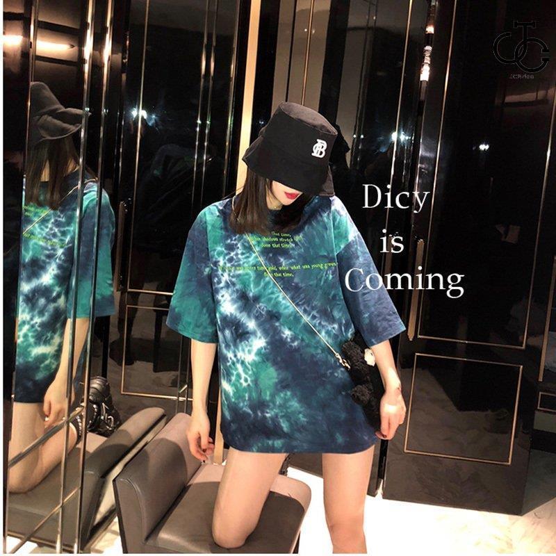 Tシャツ レディース タイダイ柄 半袖 夏 ゆるい トップス 韓国