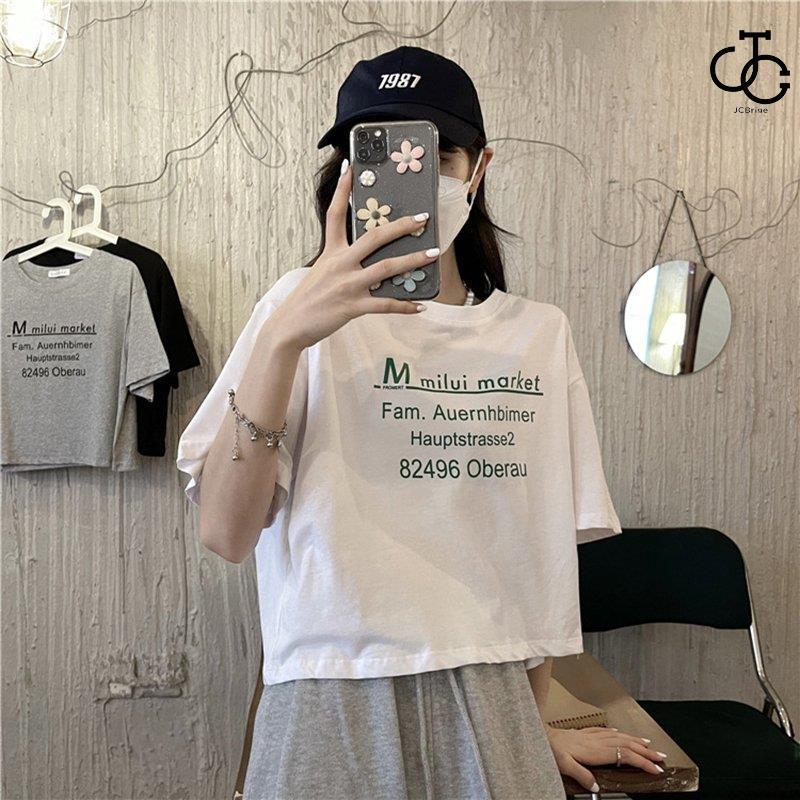 Tシャツレディース半袖夏ショート丈へそ出しトップス韓国ファッション原宿系ヒップホップダンス衣装ストリート風カジュアルゆるい｜omega5579｜07