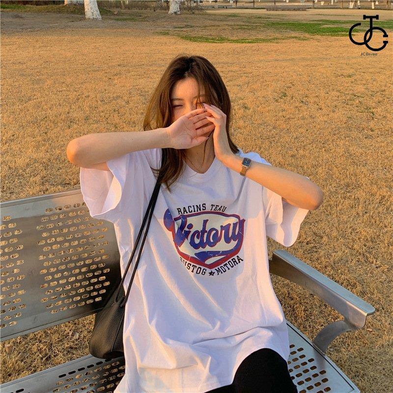 2021年 レディース ビッグシルエット tシャツ 半袖 ゆったり 綿 カットソー 韓国風 ファッション ビックtシャツ BF風 原宿系 夏｜omega5579｜08