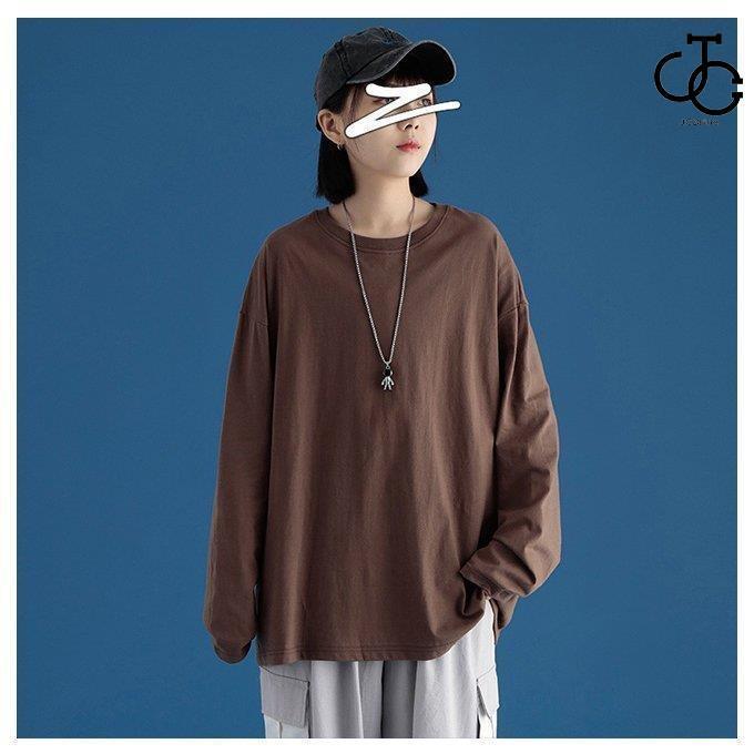 長袖Tシャツ オーバーサイズ レディース Tシャツ 無地 長袖 長袖Tシャツ オーバーサイズ レディース Tシャツ 無地 長袖