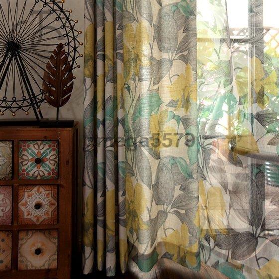 クリスマスファッション 非遮光 花柄 プリント おしゃれ カーテン 子供部屋 北欧 幅60 100cm丈60 100cm 裏地付き可能 オーダー 植物 グリーン 可愛い リビング エレガント ドレープカーテン 2 幅 Cm をお選び下さい 幅60 100cm Www 11thspace Com