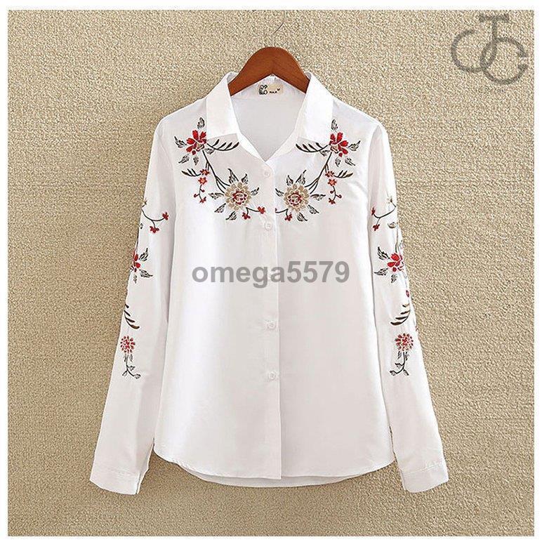 ファッション 全3色 黒 赤 ベージュ 白シャツ レディース トップス ブラウス シャツ 折り襟 長袖 花柄 綿 コットン 前開き 刺繍 シャツブラウス コーデ 春 カジュアル 快適 ベーシック 着痩せ 30代 7qj4vl2esk Boulevardrestaurants Com