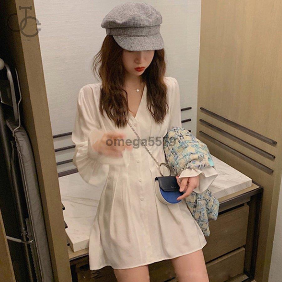 シャツワンピース白長袖ミニワンピース JCBrige :hl1230-nb456:JCBrige