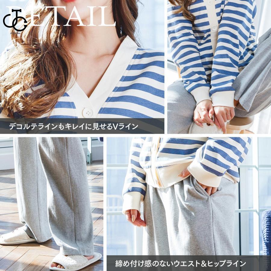 ルームウェア パジャマ レディース 春 秋 コットン生地 上下 ルームウェア パジャマ レディース 春 秋 コットン生地 上下