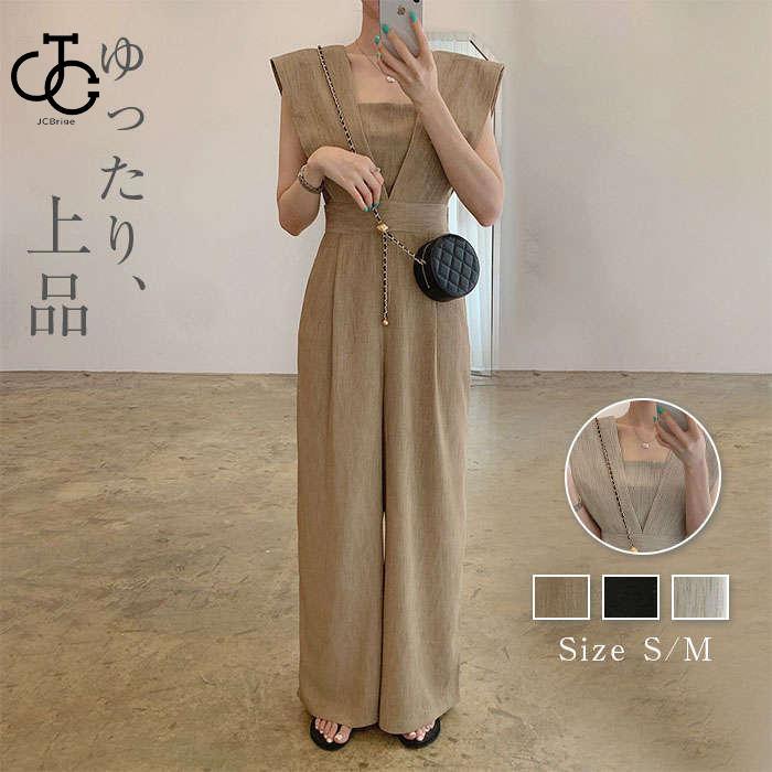 オールインワン レディース サロペット パンツ ワイドパンツ 春 夏 秋  