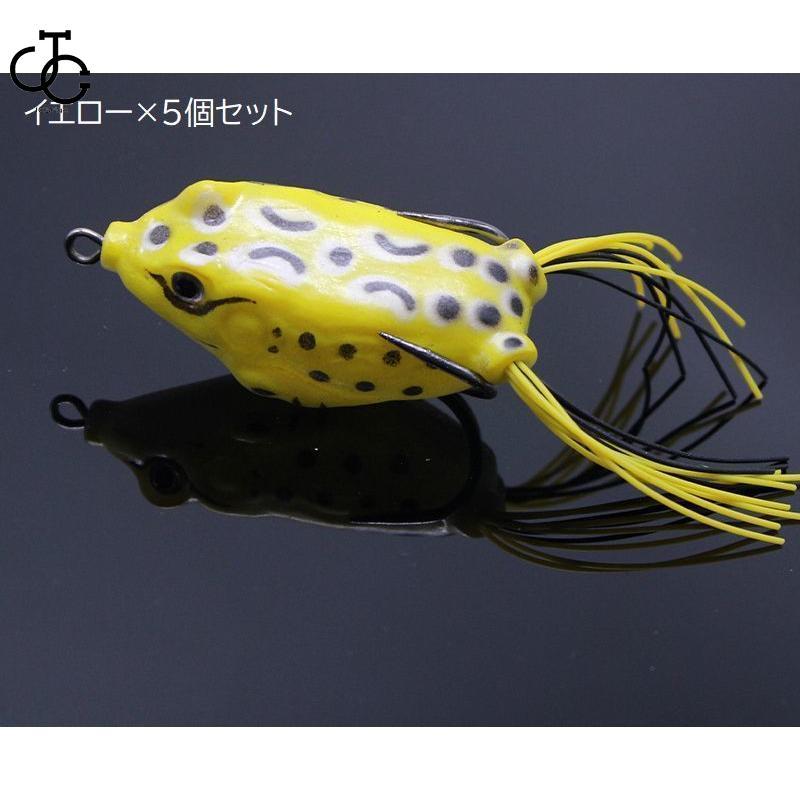 フロッグ 5個セット 釣り用品 フィッシング ソフトルアー カエル 5g 8g 13g トップウォーター ブラックバス 雷魚｜omega5579｜08