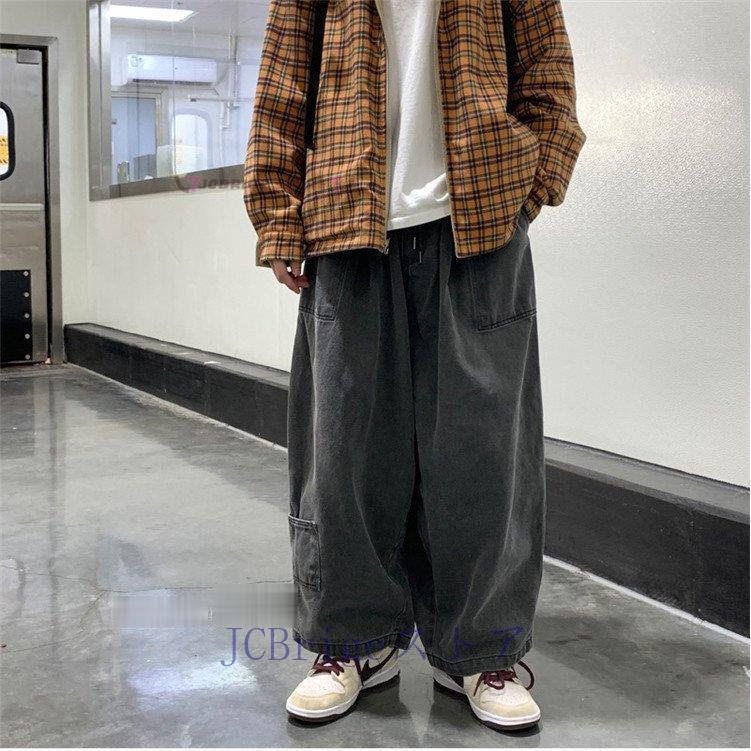 バギーパンツ メンズ デニムパンツ ワイドルック ワイドパンツ バギーパンツ メンズ デニムパンツ ワイドルック ワイドパンツ