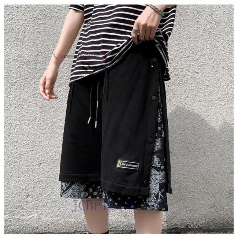 半ズボン メンズ ハーフパンツ 短パン ペイズリー フェイク 半ズボン メンズ ハーフパンツ 短パン ペイズリー フェイク