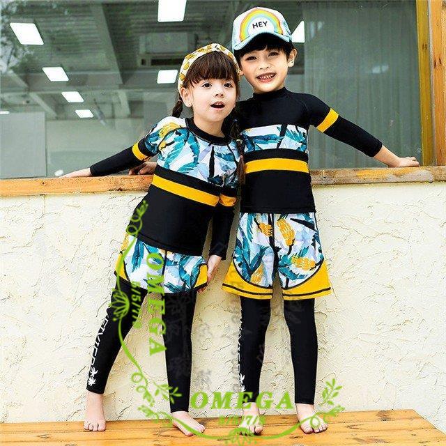 最安値挑戦 キッズ 子供 ラッシュガード水着 長袖 女の子3点セット 男の子3点セット キッズ ボタニカルデザイン Uvカット 紫外線対策 日焼け防止 速乾擦り傷防止保温性 全国組立設置無料 Habitat Jeunes Normandie Fr