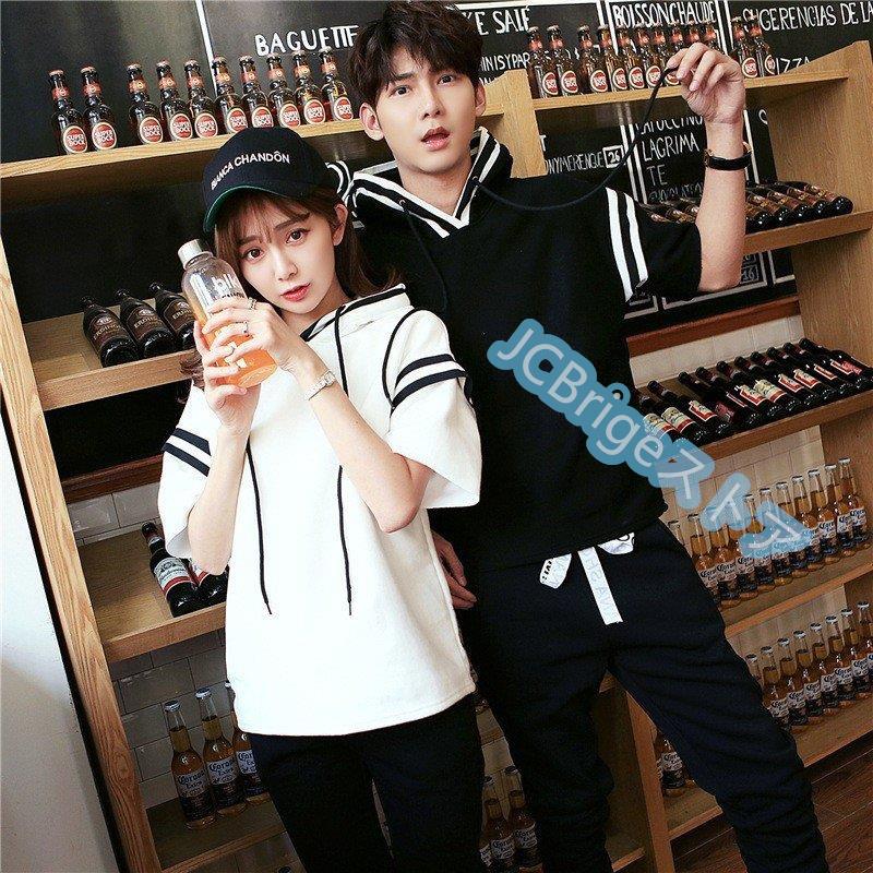 新婚お祝い カップル ペアルックカジュアル感フード付き カットソーペア カップル Tシャツ おそろい オシャレご夫婦 カップル 海外旅行 Zy0514 Xia425 Jcbrigeストア 通販 Yahoo ショッピング