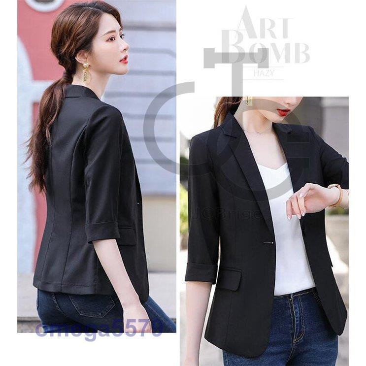 素敵でユニークな サマージャケット 薄手 スリム 7分袖丈 夏 ジャケット レディース テーラードジャケット テーラード ブレザー カラー グレー Pathwaysfl Org