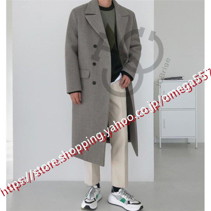 新しいブランド ロングコート ウール混 チェスターコート メンズ ビジネスコート ウール混 チェスターコート メンズ ビジネスコート Pコート 紳士服 秋冬 ピーコート ラシャ コート アウター