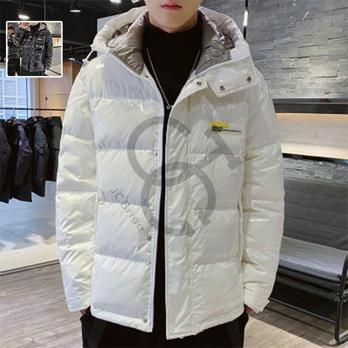返品不可 冬服 防風 防寒 アウター 保温 軽量 ストリート フード付き 光沢 立襟 ダウンコート メンズ ダウンジャケット お兄系 トップイズム 大きいサイズ メンズファション 冬 あったか おしゃれ ジャンパー 撥水 男性 彼氏 コート アウター