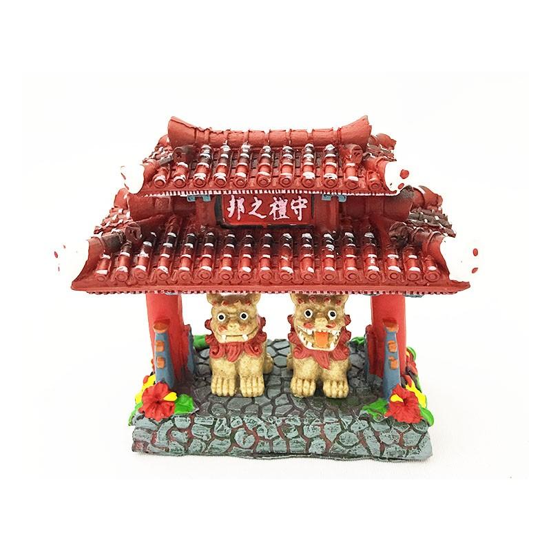 守礼の門シーサー大 4色 赤 黄色 青 茶色 沖縄 シーサー 置物 小物 インテリア 土産 雑貨 民芸品 招福 開運 縁起物 インテリア小物 風水 シーサー 風水 Si Sa39 沖縄のギフトショップ Mi Ja 通販 Yahoo ショッピング