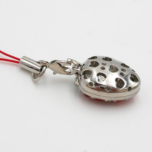 クリスタルいちごストラップ 栃木 いちご王国 チャーム キラキラ