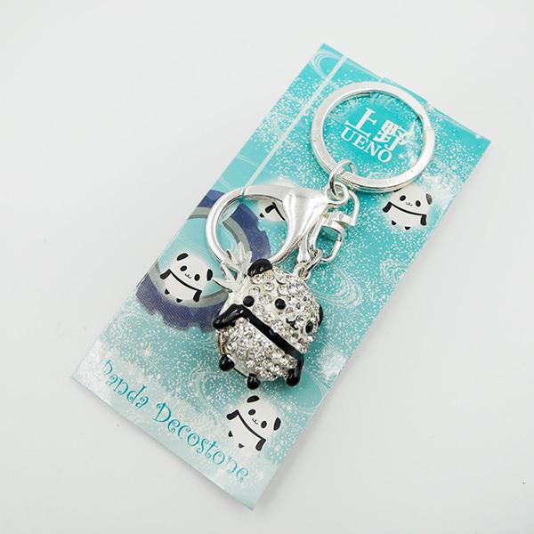 上野パンダデコストーン キーホルダー UENO PANDA DECO キラキラ