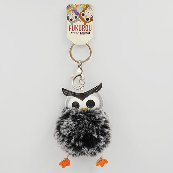 ふわふわフクロウキーリング 縁起物 ふくろう 梟 不苦労 風水 ふわふわフクロウキーリング 縁起物 ふくろう 梟 不苦労 風水