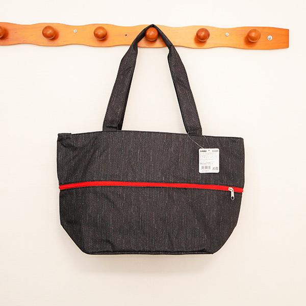 くまモン 伸びるトートバッグ ブラック B KUMAMON デニム 大きめ